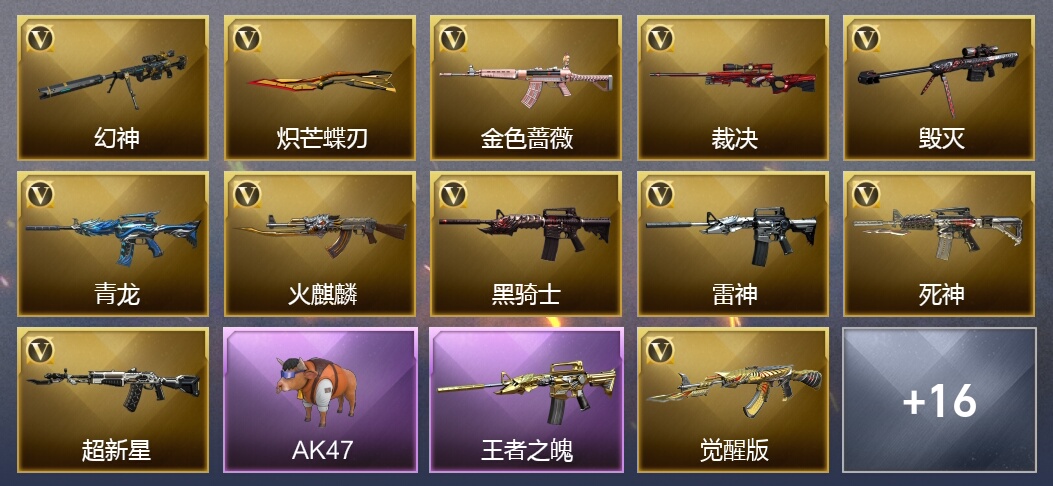 2王者武器 27V武器 11V角色 8皮肤 可排位