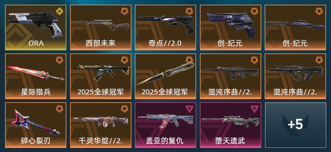 12橙皮 1金皮 4紫皮 56皮肤 2,4840皮肤总价值 660已用源晶