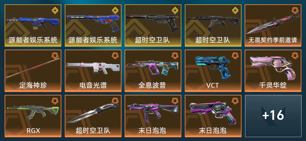 18橙皮 4金皮 4紫皮 54皮肤 4,7120皮肤总价值 985已用源晶 超凡